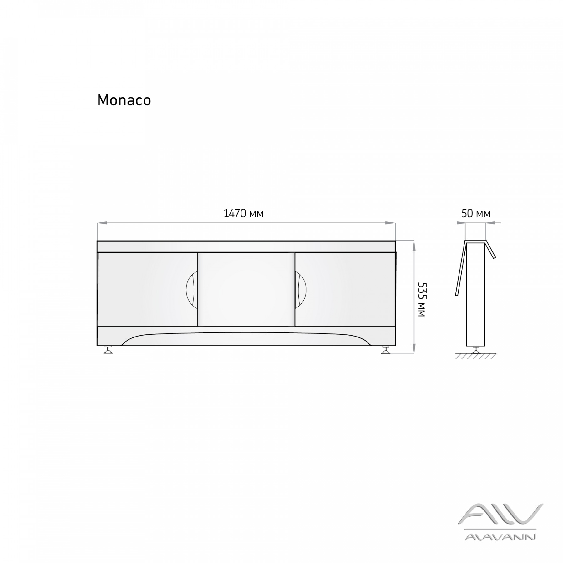 Экран под ванну alavann still 150 раздвижной мдф белый