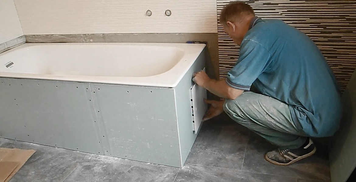 Как обшить ванную пластиковыми панелями без каркаса?