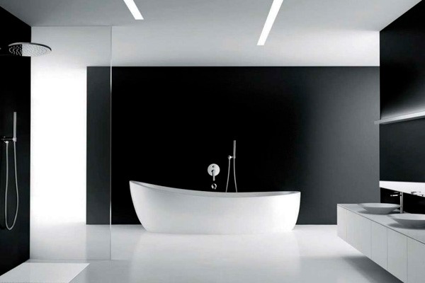 На фото – ванная комната в стиле минимализм