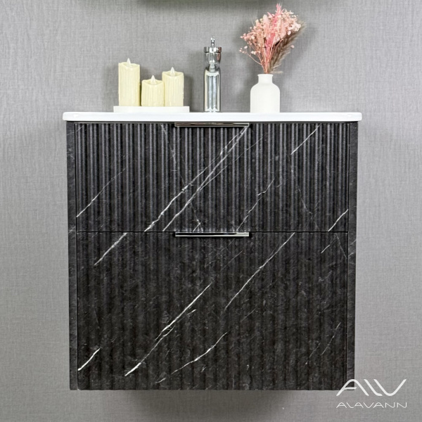 Тумба с раковиной Anna 60 (ум. Rado 60)  черный мрамор - изображение 7