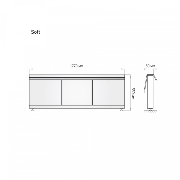 Экран под ванну Soft откидной 180 см белый - изображение 6