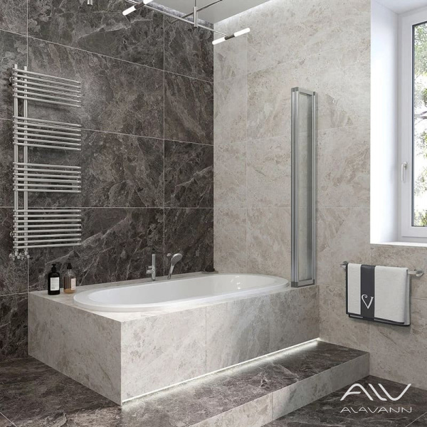 Шторка на ванну Veconi Palau PL-74R складная, 120x150 см, профиль хром - изображение 2