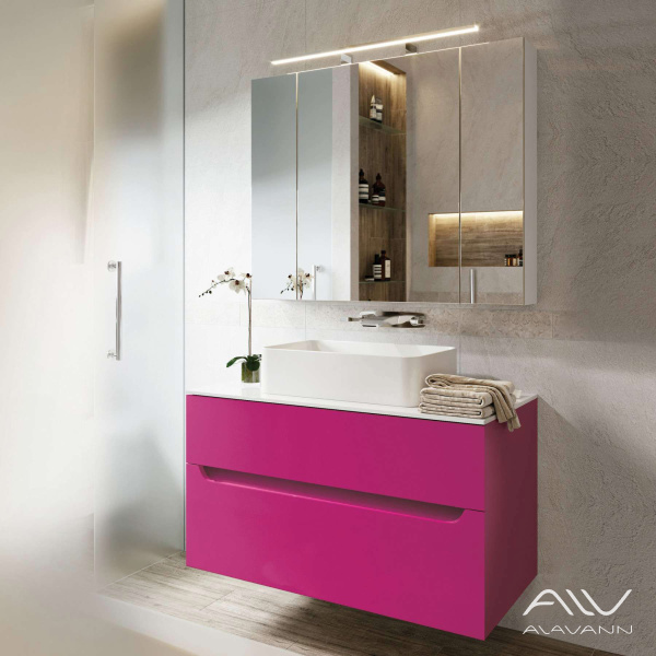 Тумба с раковиной Stella 100 фуксия - изображение 2