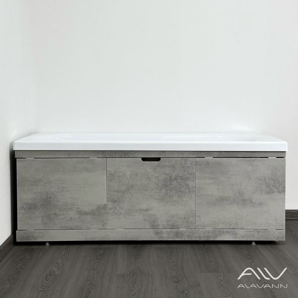 Экран под ванну МДФ Rita 150 серый бетон - изображение 4