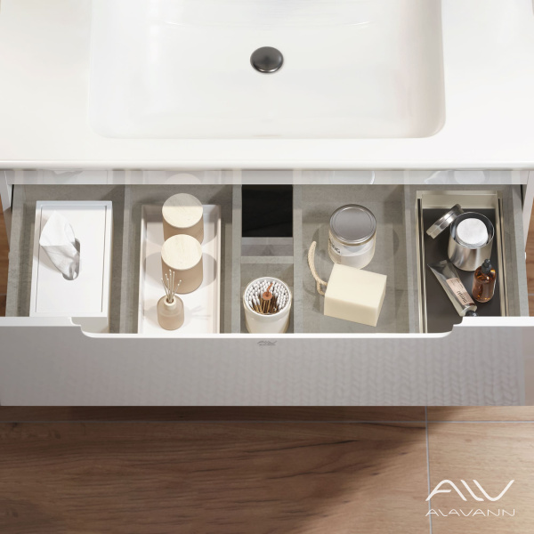 Тумба с раковиной Berta 105 белая - изображение 4