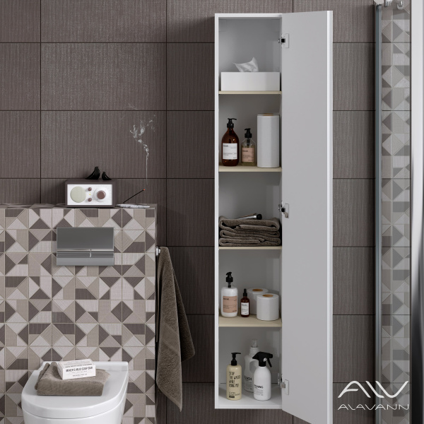 Шкаф-пенал Univers 30x165 белый - изображение 2