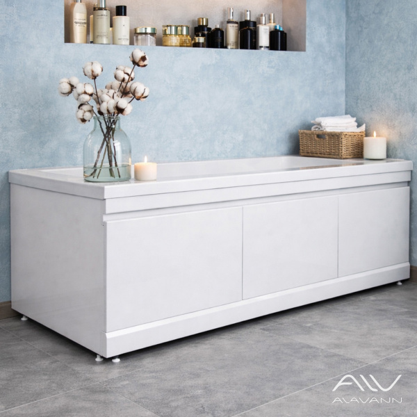 Экран под ванну МДФ Soft 70 см торцевой левый, белый - изображение 2