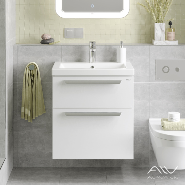 Тумба с раковиной Vanda Lux 60 белая - изображение 1