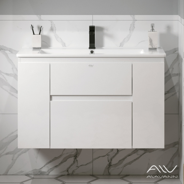 Тумба с раковиной Eva 100 белая - изображение 1