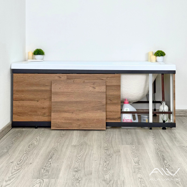 Экран под ванну МДФ Rita Black 150 дуб - изображение 3