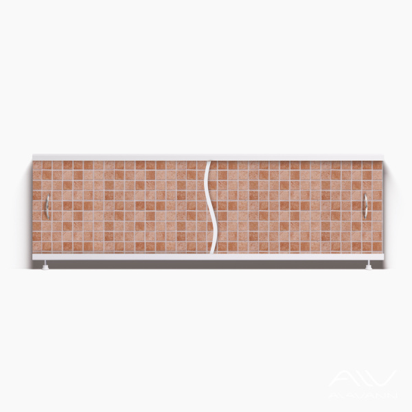 Экран под ванну Премьер 150 коричневая плитка - изображение 1