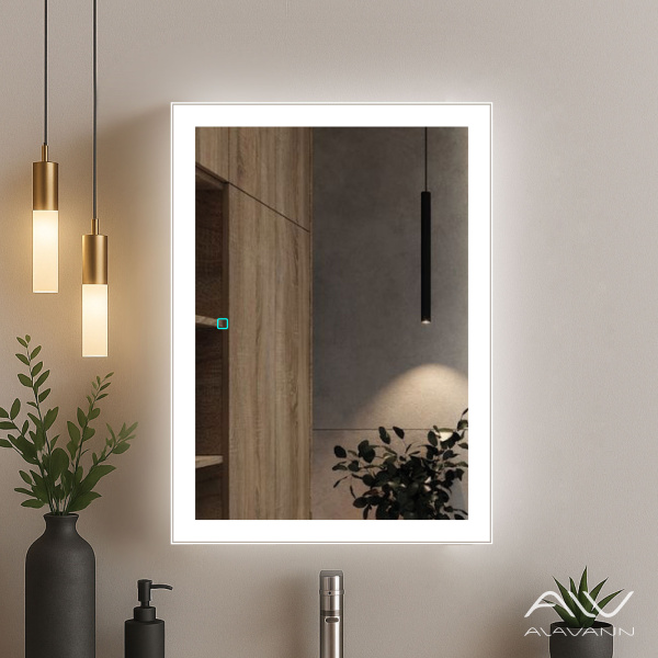 Зеркальный шкаф Rita 60 белый, свет холодный - изображение 4