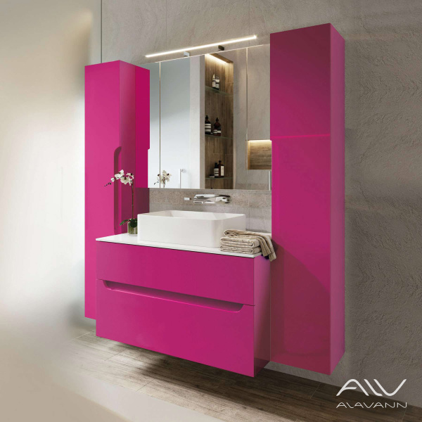 Тумба с раковиной Stella 100 фуксия - изображение 3