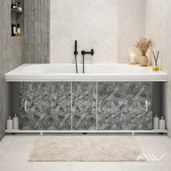 Экран под ванну Elegant 150 серо-коричневый камень - изображение 2