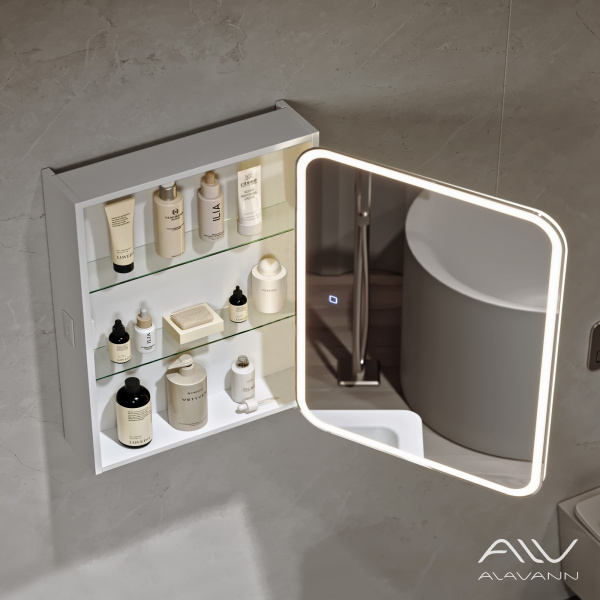 Зеркальный шкаф Cosmetic Light 70 с подсветкой и приближением - изображение 1