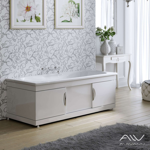 Экран под ванну Monaco Still 150 раздвижной МДФ белый - изображение 1