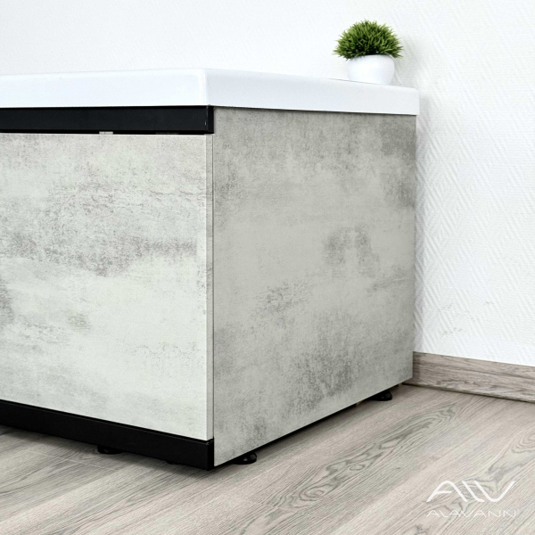 Торцевой экран под ванну МДФ Rita 75 серый бетон - изображение 2