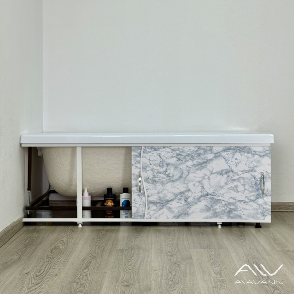 Экран под ванну Elit 170 бело-голубой мрамор - изображение 3