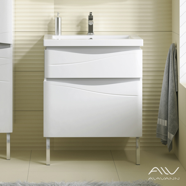 Тумба с раковиной Silvia 70 белая - изображение 1