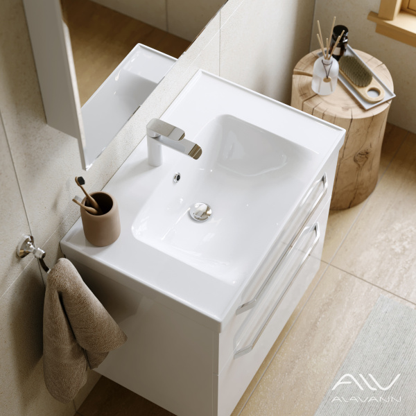 Тумба с раковиной Paris 70 белая - изображение 3