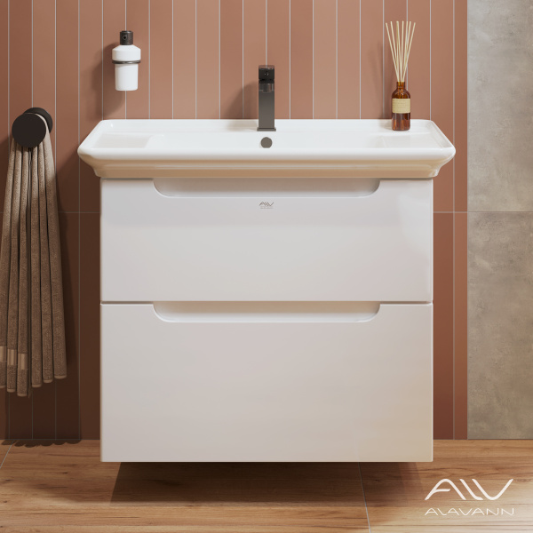 Тумба с раковиной Berta 85 белая - изображение 1