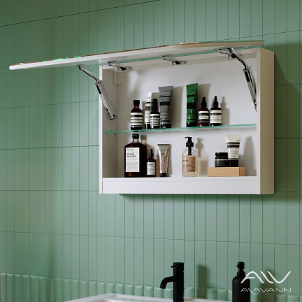 Зеркальный шкаф Lana 80 G белый - изображение 2