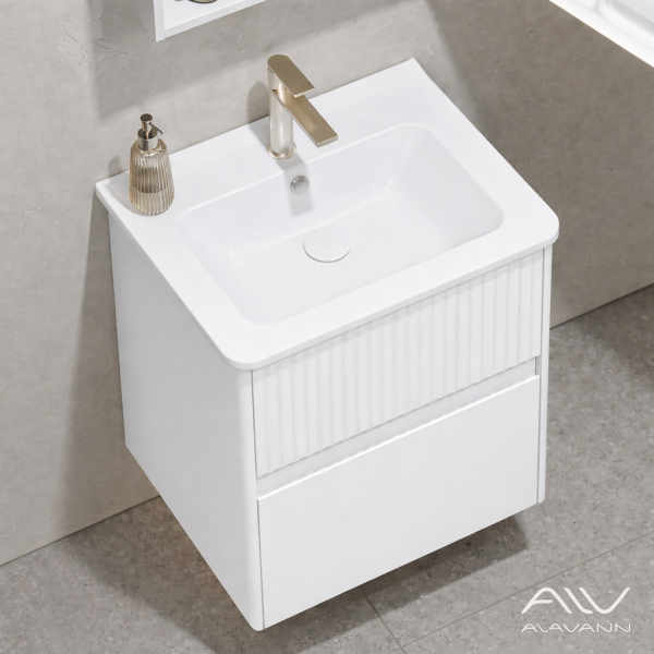 Тумба с раковиной Wave 60 белая - изображение 1