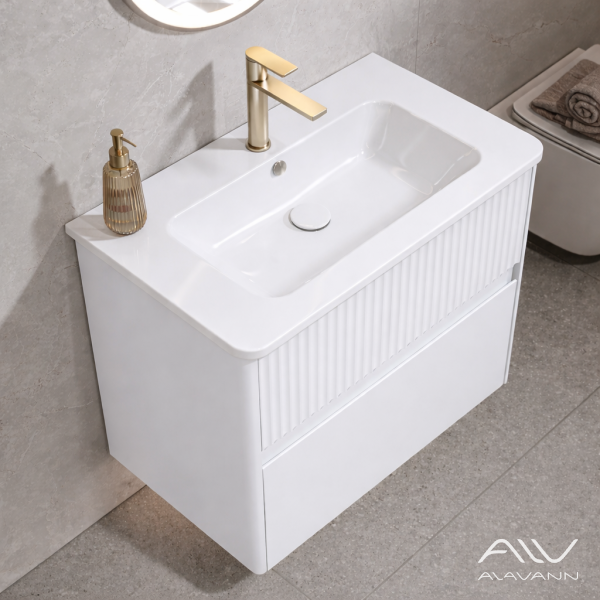 Тумба с раковиной Wave 80 белая - изображение 4