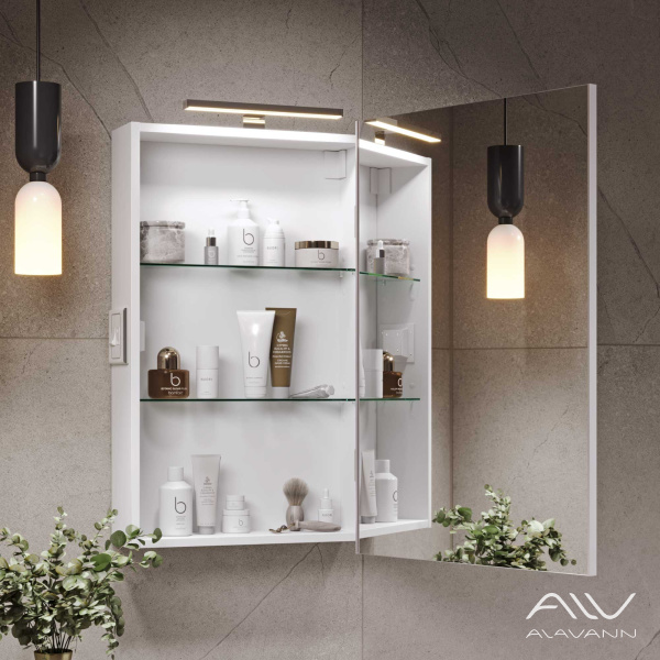 Зеркальный шкаф Cosmetic 55 с приближением - изображение 3