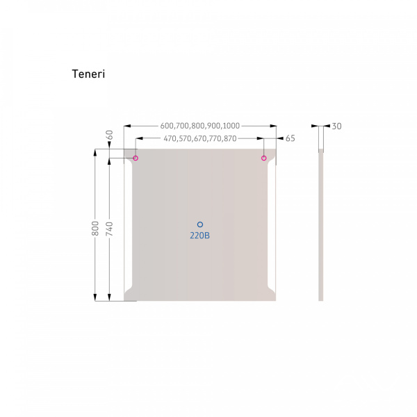 Зеркало Teneri 90 с подсветкой - изображение 4