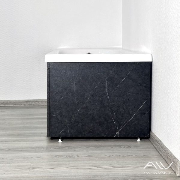 Торцевой экран под ванну МДФ Rita 70 черный мрамор - изображение 2