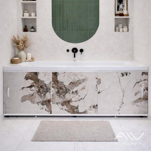 Экран под ванну Elegant 150 белый камень