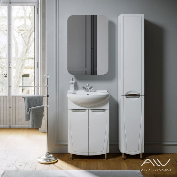 Зеркальный шкаф Monaco 55 белый - изображение 5