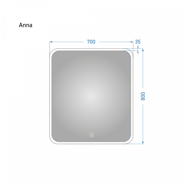 Зеркало Anna 70 с подсветкой - изображение 4