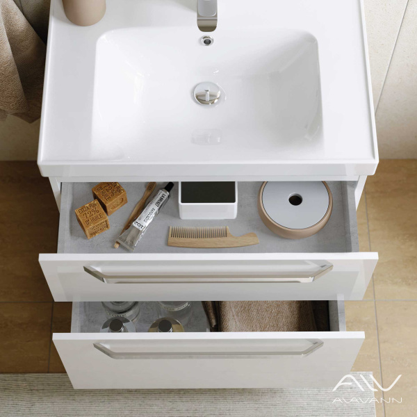 Тумба с раковиной Paris 75 белая - изображение 4