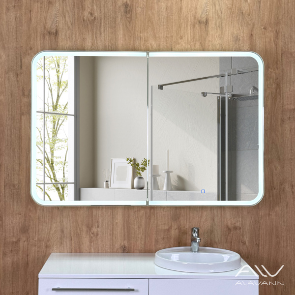 Зеркало-шкаф трюмо Косметик Лайт 120 с подсветкой - изображение 8