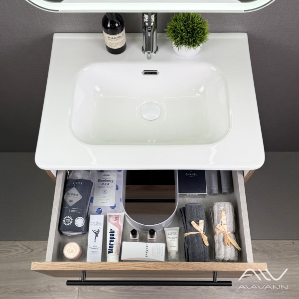 Тумба с раковиной Rondo 60 (ум. Rado 60) дуб - изображение 4