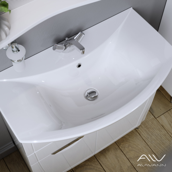 Тумба с раковиной Monaco 80 белая - изображение 3