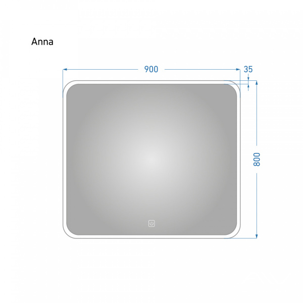 Зеркало Anna 90 с подсветкой - изображение 3