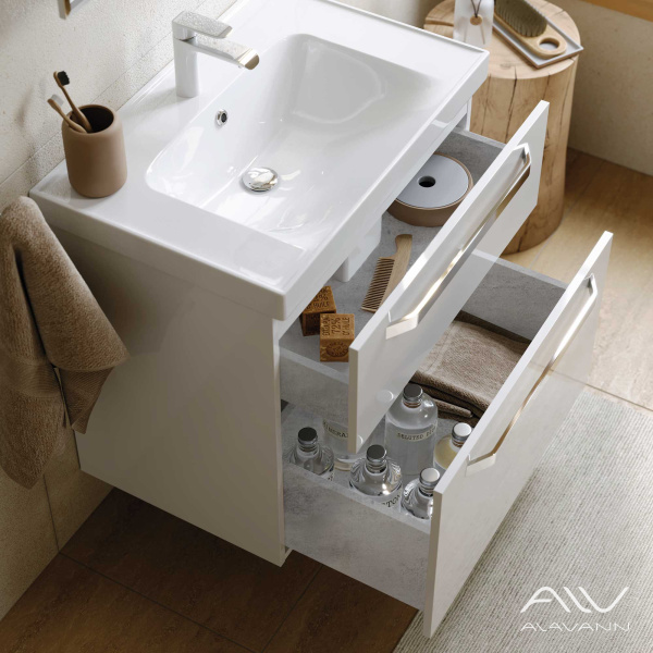 Тумба с раковиной Paris 75 белая - изображение 2