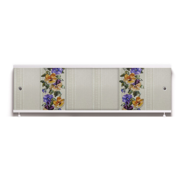 Экран под ванну Оптима Decor 170 анютины глазки - изображение 1