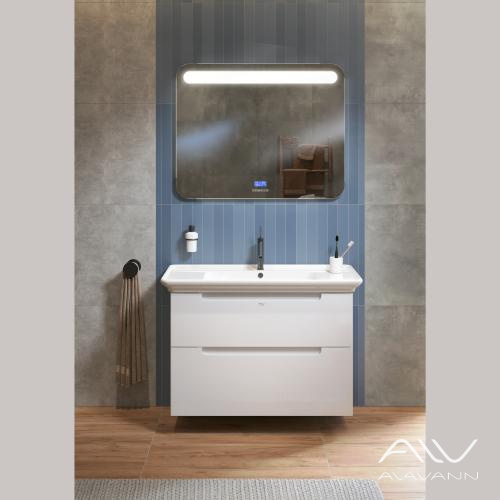 Тумба с раковиной Berta 105 и зеркало largo music 100