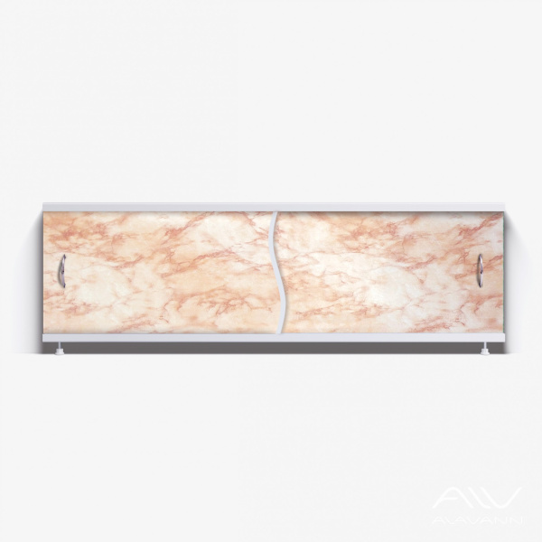 Экран под ванну Премьер 170 светло-коричневый мрамор - изображение 1