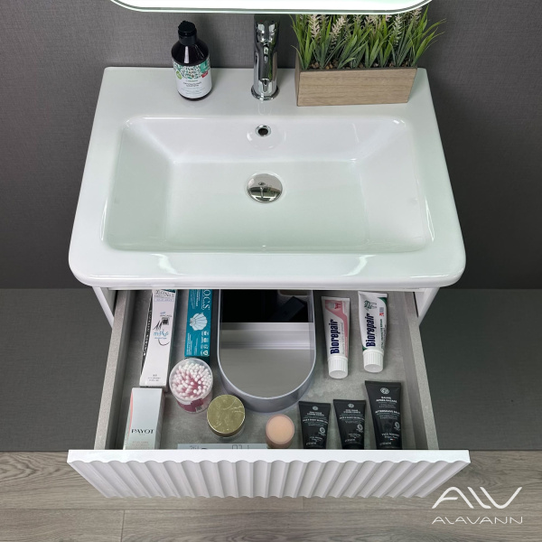 Тумба с раковиной Wave 60 белая - изображение 3