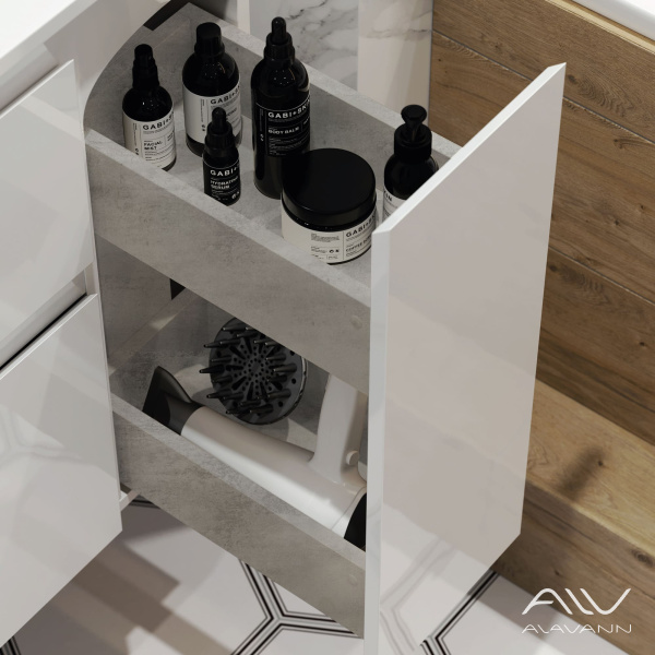 Тумба с раковиной Eva 100 белая - изображение 4