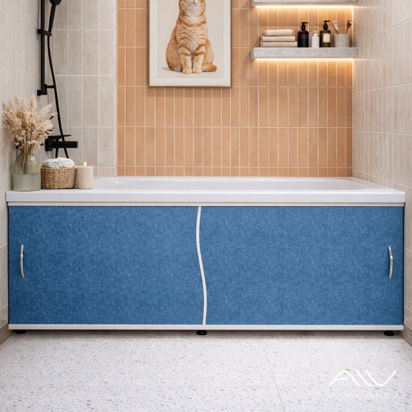 Экран под ванну Elit 170 серо-синий мрамор - изображение 1