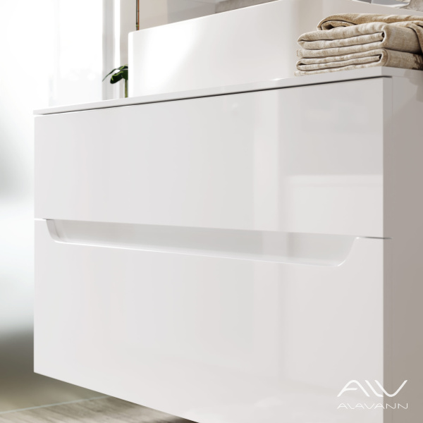 Гарнитур Stella 100 (тумба Stella 100,ум. Олимпия 560, столешница МДФ, зеркальный шкаф  Univers 100) - изображение 5