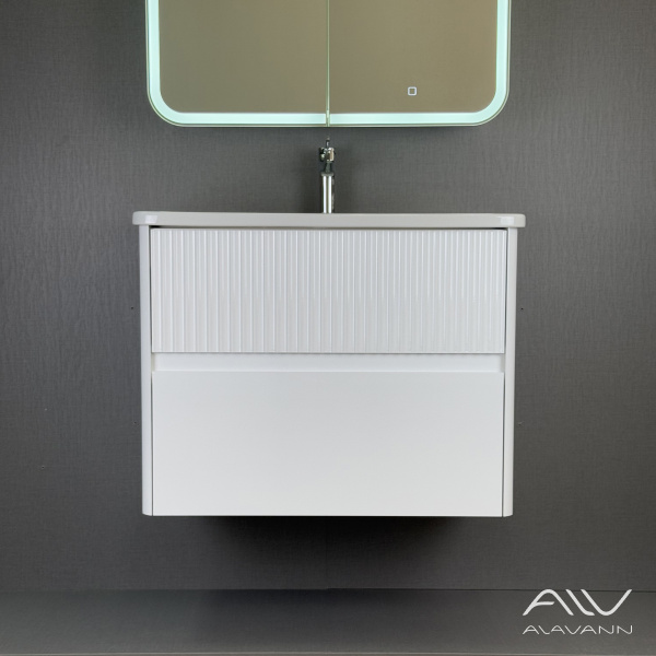 Тумба с раковиной Wave 80 белая - изображение 6