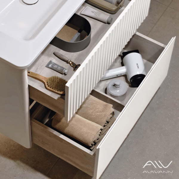 Тумба с раковиной Wave 80 белая - изображение 3