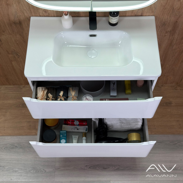 Тумба с раковиной Радо 80 белый - изображение 5